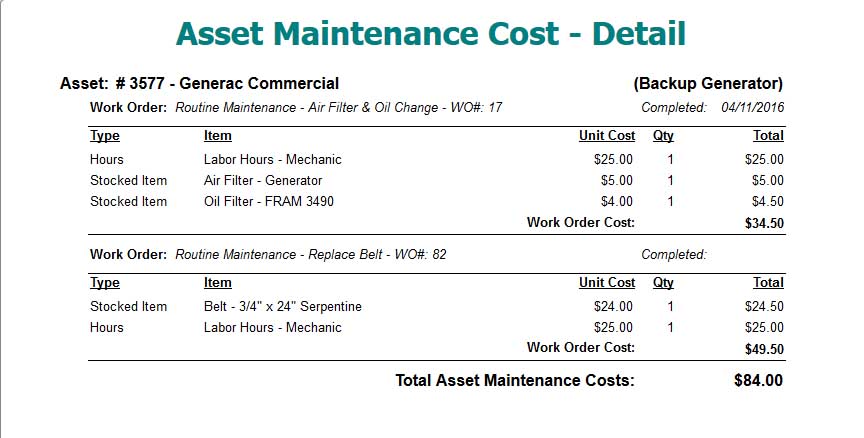 maintenance management software asset maintenance