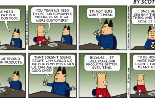 Dilbert Comic Strip - Eat Your Own Dogfood - Licensed