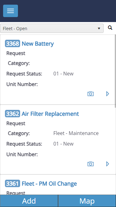 Fleet Maintenance Work Orders on a Mobile Device