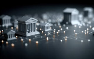 Connected municipal buildings representing why public works data matters for city infrastructure management