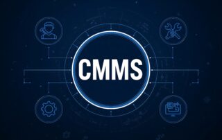Diagram showing how to choose CMMS for public works, highlighting asset tracking, work order management, and mobile access features.