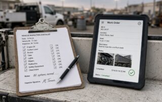 Comparing paper logs to digital work orders for tracking municipal policy adherence.
